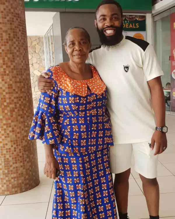 Comedian Woli Arole Poses With His Mother (Photo)